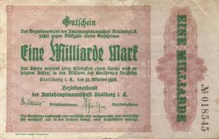 Német Birodalom/Weimari Köztársaság/Stollberg 1923.10.12. 1000.000.000M T:III