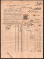 1903 Pancsova Pest DDSG (Első Dunagőzhajózási Tárasaság) fuvarlevél / DDSG bill of freight