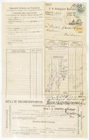 1876 Vác-Pest DDSG (Első Dunagőzhajózási Tárasaság) fuvarlevél / DDSG bill of freight.