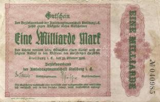 Német Birodalom/Weimari Köztársaság/Stollberg 1923.10.12. 1000.000.000M T:III
