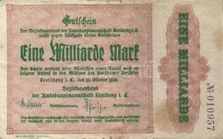 Német Birodalom/Weimari Köztársaság/Stollberg 1923.10.12. 1000.000.000M T:III