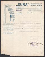 cca 1910-1920 DDSG (Első Dunagőzhajózási Tárasaság) és Duna hajózási vállalat két fejléces levele