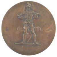 Kisfaludi Stróbl Zsigmond (1884-1975) 1934. "Honvéd Tiszti Vívó Klub" egyoldalas bronz emlékérem körirat nélkül (70mm) T:2- erősen karcos