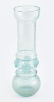 Német huta üveg váza, jelzés nélkül, hibátlan, m: 32 cm