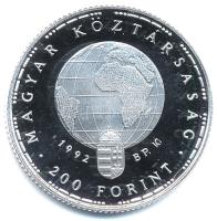 1992. 200Ft Ag "Veszélyeztetett állatvilág - Fehér gólya" T:PP
Adamo EM126