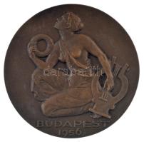 1956. "Nemzetközi Liszt Ferenc zongoraverseny 1956 / Budapest 1956" kétoldalas bronz emlék...
