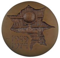 1974. "25 éves a szocialista magyar könyvtárügy" bronz emlékérem (88mm) T:1-