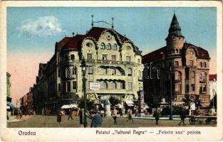 Nagyvárad, Oradea; Fekete Sas palota, üzletek / Palatul Vulturul Negru / palace, shops (EK)