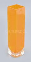 Narancs design váza, hibátlan, jelzés nélkül, m: 20 cm