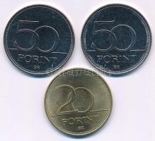 2003. 20Ft "Deák" + 2004. 50Ft "Európai Unió" + 2005. 50Ft "Gyermekmentő Sz...