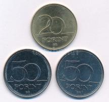 2003. 20Ft "Deák" + 2004. 50Ft "Európai Unió" + 2005. 50Ft "Gyermekmentő Sz...