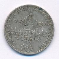 Ausztria 1908. 1K Ag "Ferenc József - Jubileum" T:2- patina Austria 1908. 1 Corona Ag &quo...