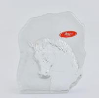 Joska kristály dísz, ló, etikettel jelzett, hibátlan, m: 13,5 cm