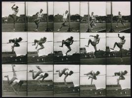 cca 1939 Kozák Lajos (1906-1975) budapesti fotóriporter hagyatékából 1 db modern nagyítás (Magasugró), saját fejlesztésű, sorozatkészítésre alkalmas fényképezőgépe volt, 17,7x23,8 cm