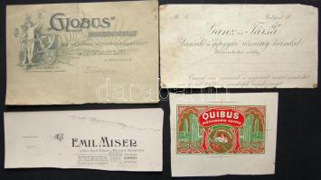 cca 1900 4 klf számlafejléc / 4 Invoice header