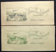 cca 1900 Számla fejléc 2 próbanyomat / Invoce 2 probe-drucks