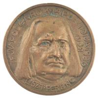 1937. Ifjú Polgárok Lapja - Liszt Ferenc / Emlékérem a nagy magyar zeneköltő halálának 50. évfordulójára kétoldalas bronz emlékérem (58,5mm) T:1-