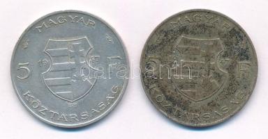 1947. 5Ft Ag "Kossuth" (2x) T:2,3 patina
Adamo F8.1