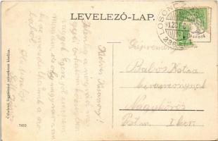 1912 Őrhalom, Római katolikus templom és iskola. Art Nouveau + "LOSONCZ - ASZÓD 236. SZ. A"...