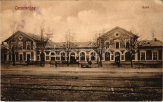 1940 Karánsebes, Caransebes; Gara / vasútállomás / railway station (ázott / wet damage)