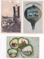 38 db főleg RÉGI képeslap vegyes minőségben: sok magyar város + Népiskolai Értesítő Könyvecske 1941-...