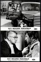 cca 1967 ,,Egy bolond Párizsban&quot; című francia filmvígjáték jelenetei és szereplői, 13 db vintage produkciós filmfotó, ezüst zselatinos fotópapíron, a használatból eredő (esetleges) kisebb hibákkal, 18x24 cm