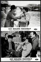 cca 1967 ,,Egy bolond Párizsban" című francia filmvígjáték jelenetei és szereplői, 13 db vintag...