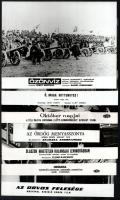 cca 1973 Vegyes filmvígjátékok jelenetei és szereplői, 17 db vintage produkciós filmfotó, ezüst zsel...