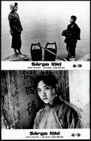 cca 1984 ,,Sárga föld című kínai film jelenetei és szereplői, 8 db vintage produkciós filmfotó, ezüst zselatinos fotópapíron, a használatból eredő (esetleges) kisebb hibákkal, 18x24 cm