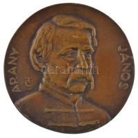 Tőrös Gábor (1934-2021) DN Arany János 1818-1882 bronz emlékérem (118mm) T:1-