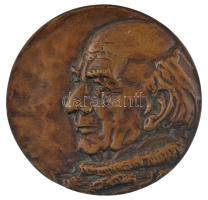 DN &quot;Illyés Gyula / Hű nevelőim...&quot; kétoldalas bronz emlékérem (95mm) T:1-