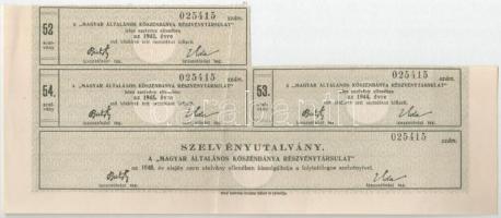 Budapest 1926. "Magyar Általános Kőszénbánya Részvénytársulat" részvénye 200P-ről, magyar ...