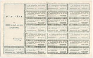 Budapest 1927. "Apostol-Nyomda Részvénytársaság" részvénye 15P-ről, szelvényekkel, szárazp...