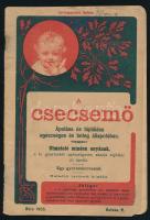 1903 A csecsemő ápolása és táplálása egészséges és beteg állapotban. Egy gyermekorvostól. Bécs, 1903, Kufeke R. Hatodik javított kiadás. 32 p. Kiadói szecessziós papírkötés, könyvtest elvált a borítótól, kissé foltos. Hátoldalán Kufeke R. gyermeklistje reklámmal.