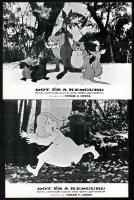 cca 1976 ,,Dot és a kenguru című ausztrál rajzfilm jelenetei, 6 db filmfotó nyomdatechnikával sokszorosítva, karton lapra, egyoldalas nyomtatással, 18x24 cm