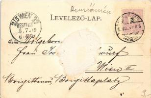 1899 (Vorläufer) Segesvár, Schässburg, Sighisoara; látkép. Fritz Teutsch kiadása / general view (rag...