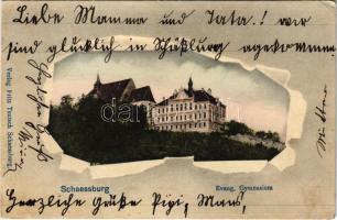 1903 Segesvár, Schässburg, Sighisoara; Evang. Gymnasium / Evangélikus gimnázium. Fritz Teutsch kiadása / Lutheran grammar school (EK)