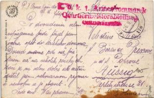 1918 Brassó, Kronstadt, Brasov; Fő tér és Cenk, üzletek, piac. Vasúti levelezőlapárusítás / main squ...