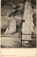 1907 Dobsina, Dobschau; Dobsinai jégbarlang, belső, Oltár. Fejér E. kiadása / Eishöhle Dobsina / ice cave, interior (EK)
