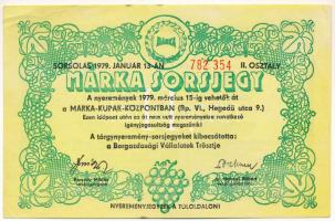 1979. Márka Sorsjegy II. osztályú sorsjegy T:I-