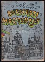 cca 1978 Budapesti mozitérkép, grafika: Herpai Zoltán, 48 p., kiadói papírkötésben, foltos