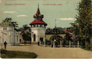 1913 Félixfürdő, Baile Felix; Hő forrás és Hűtő pavilon. Engel József kiadása / spa, mineral water spring (EB)