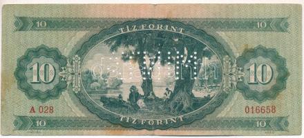 1949. 10Ft "A 028 016658", hamis "MINTA" perforációval T:III folt
