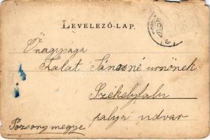 1903 Galgóc, Hlohovec; Magyar állami polgári fiú és leány iskola. Szold Jakab kiadása / school (Rb)