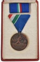 ~1970. Árvízvédelemért bronz kitüntetés mellszalagon, szalagsávval eredeti tokban (35mm) T:1- NMK 663