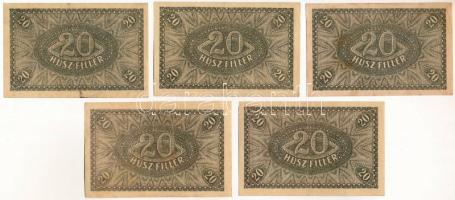 1920. 20f (5x) T:II-,III kis folt
Adamo K1