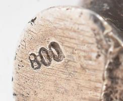 Ezüst (Ag) elefánt, jelzett, m: 3 cm, nettó: 41,6g