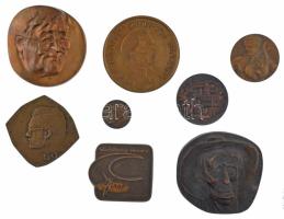 8 darabos, nagyrész külföldi bronz emlékérem tétel T:1 8 pieces mostly foreign bronze commemorative medallion lot C:UNC