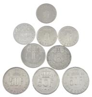 Luxemburg 1972-1991. 25c-50Fr (9xklf) T:1--2- Luxembourg 1972-1991. 25 Centimes - 50 Francs (9xdiff) C:AU-VF
