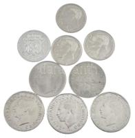 Luxemburg 1972-1991. 25c-50Fr (9xklf) T:1--2-
Luxembourg 1972-1991. 25 Centimes - 50 Francs (9xdiff...